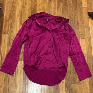 Banana Republic Satin Blouse - Rich Magenta